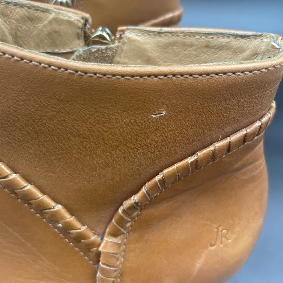 Jack Rogers Chandler Bootie Womens 7 M Oak Brown Black Heel Ankle Boot - Picture 8 of 8